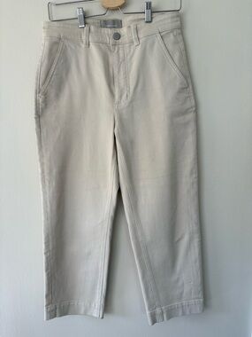 Everlane Beige Cropped Straight Pants Size 6 High Rise